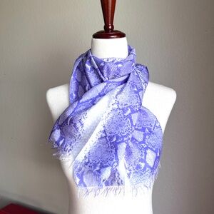 Vintage Ray Strauss Reptile Print Silk Scarf